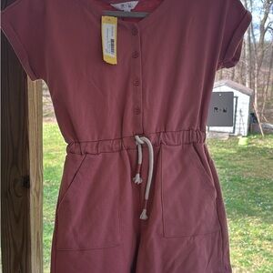 Pink Button-Up Romper